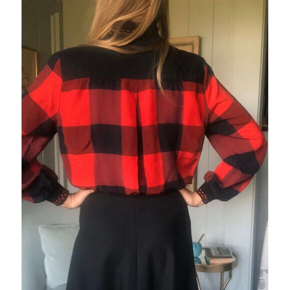 Plaid Jacket, Cropped Jacket,  Baseball Jacket, 80s Jacket | Small - Medium - Picture 8 of 9